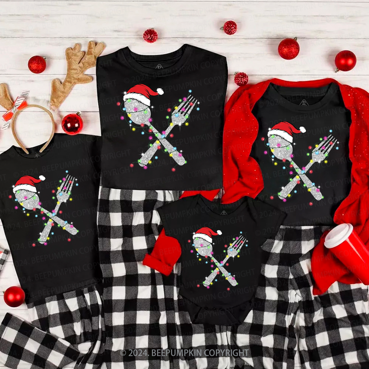 Funny Santa Christmas Family Matching T-Shirts