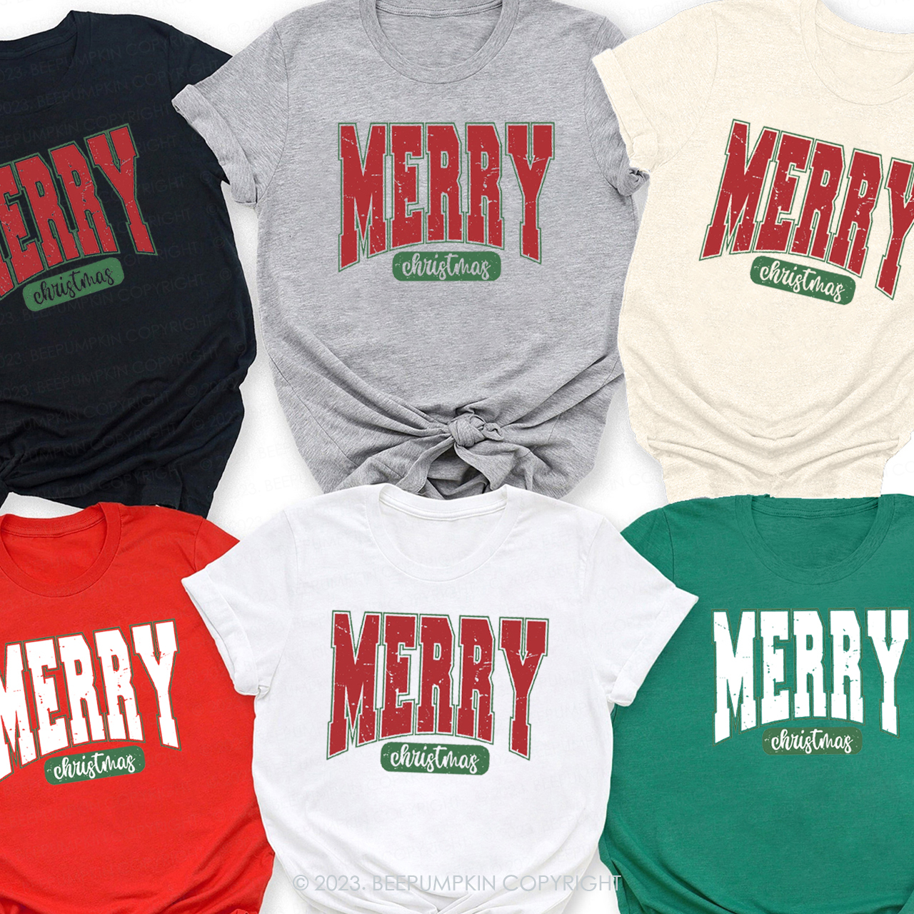 Merry Christmas Classic Family Matching Shirts Beepumpkin