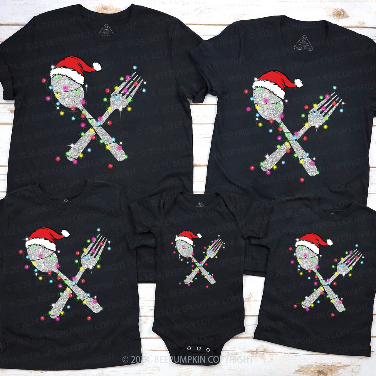 Funny Santa Christmas Family Matching T-Shirts