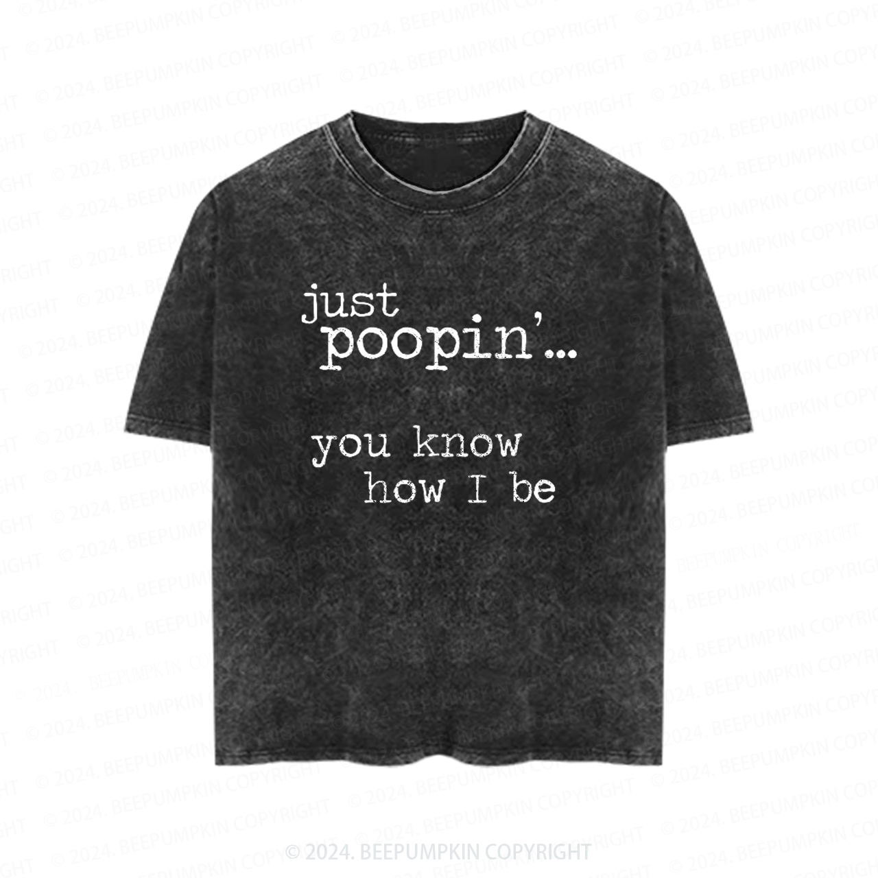 Just Poopin' Toddler&Kids Washed Tees          