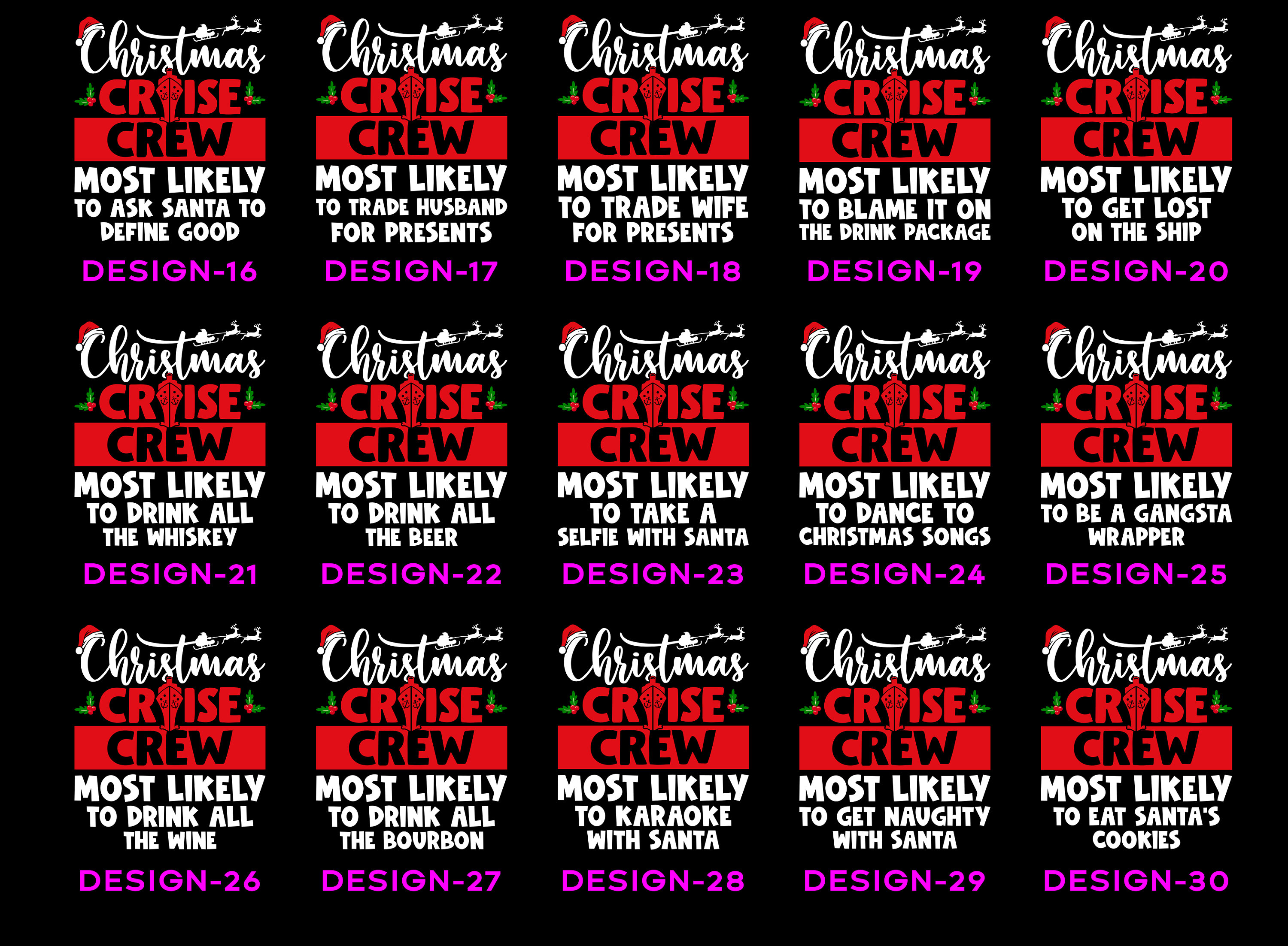 Christmas Cruise Crew Most Likely Family Pajamas Beepumpkin