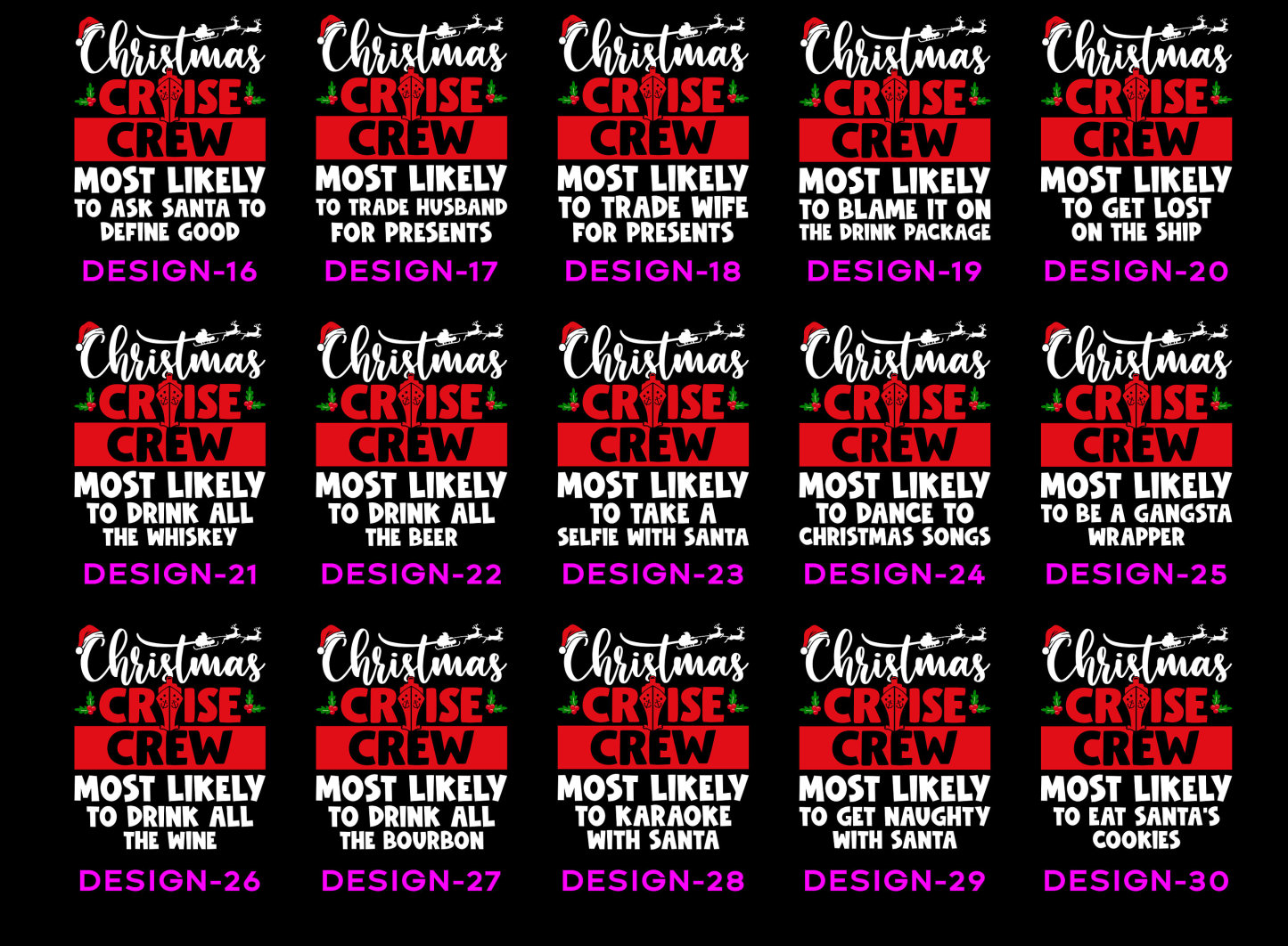 Christmas Cruise Crew Most Likely Family Pajamas Beepumpkin