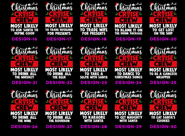 Christmas Cruise Crew Most Likely Family Pajamas Beepumpkin