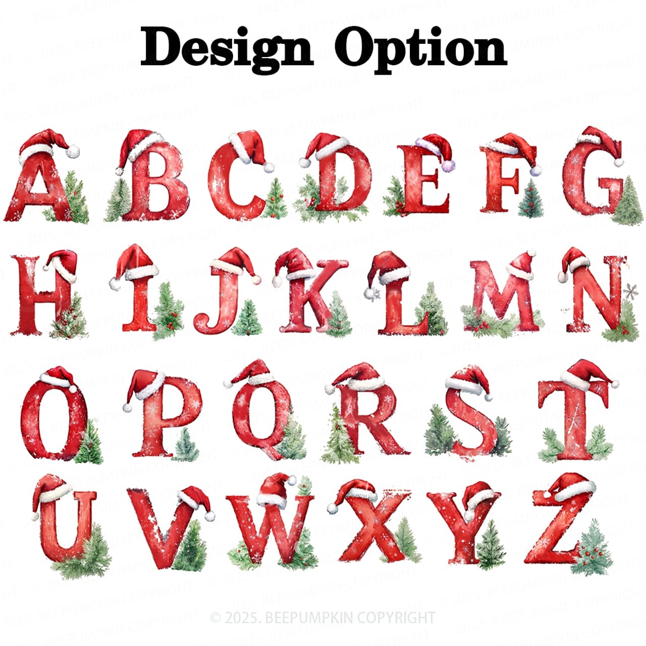 Personalized Winter Wonderland Letters Family Matching Pajamas