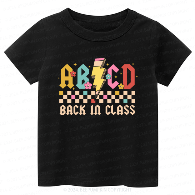  ABCD Back In Class Back to School Shirt 