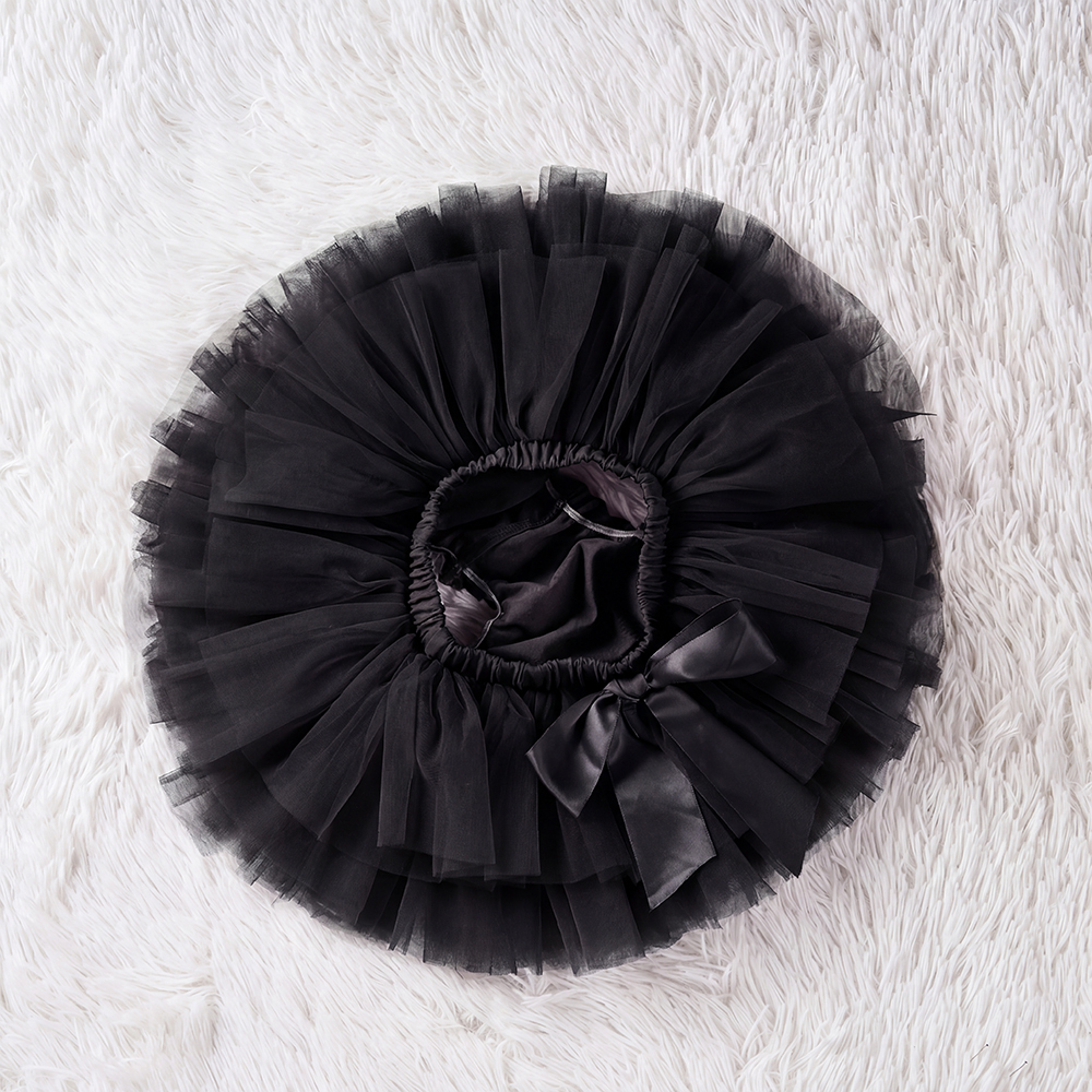 3 Pieces Black Tutu Baby Girl Outfit Set 