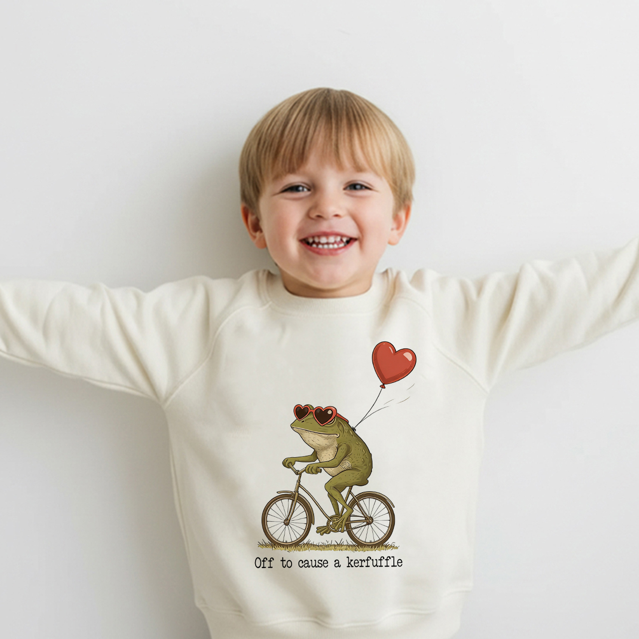 Off to Cause a Kerfuffle Valentine's Day Kid's Sweatshirt