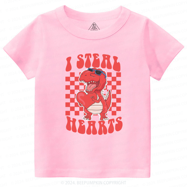 I Steal Hearts Valentine Toddler&Kids Tees Beepumpkin