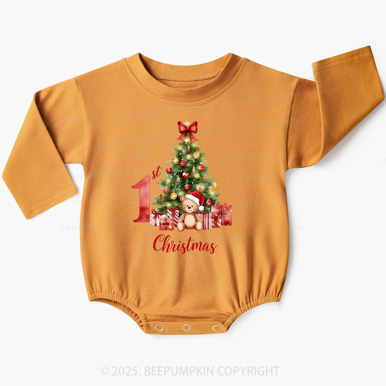 My First Christmas Baby Bubble Romper Beepumpkin