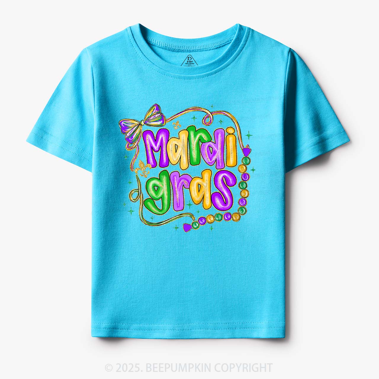 Brushstroke Mardi Gras Toddler&Kid's Tees Beepumpkin