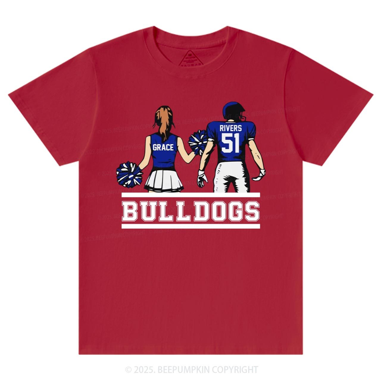 Personalized Football And Cheer Mom T-Shirts Beepumpkin