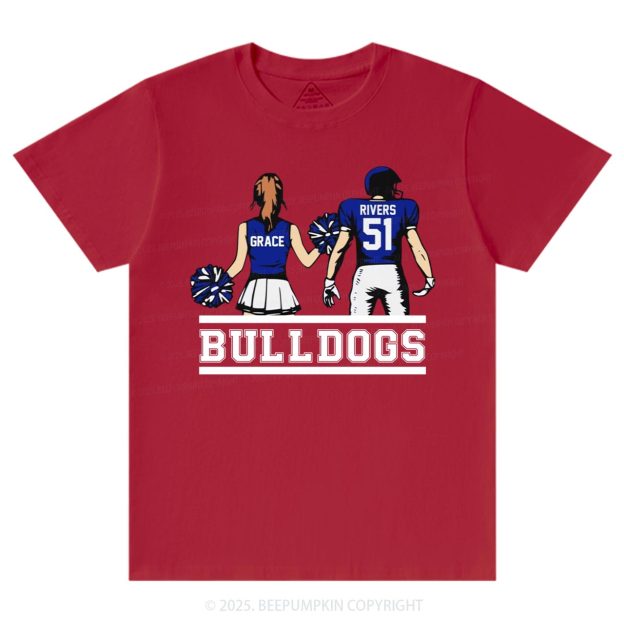 Personalized Football And Cheer Mom T-Shirts Beepumpkin