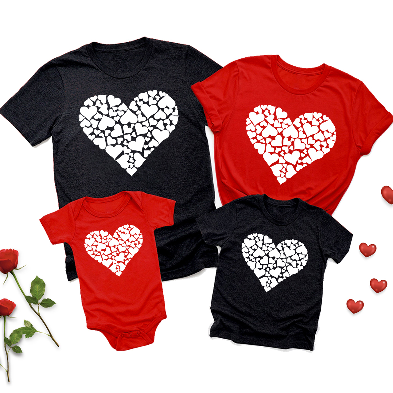 Heart By Heart Valentine Family Matching Shirts