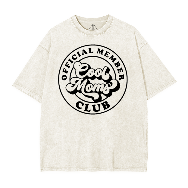 Official Member Cool Moms Club Washed T-Shirts