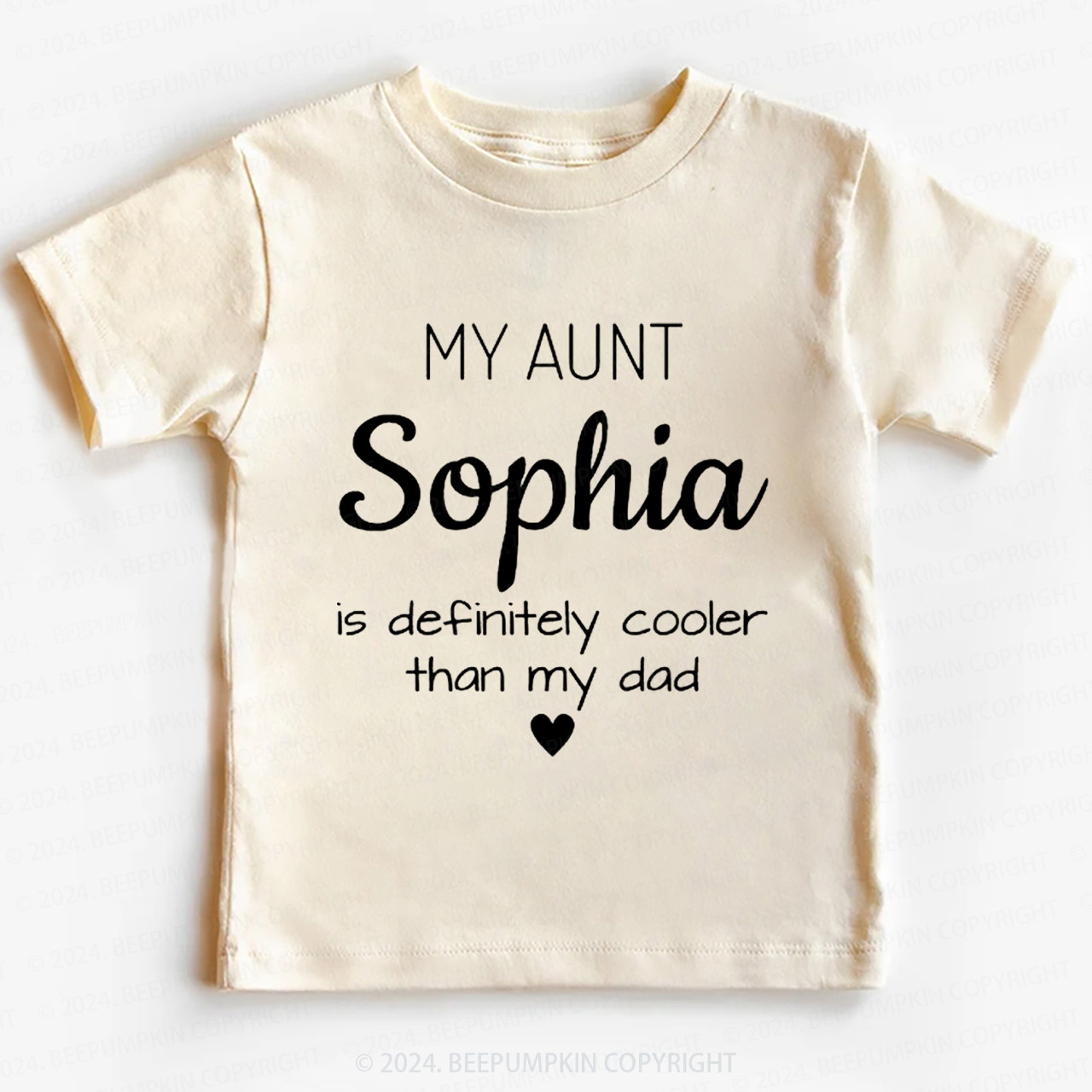 Personalized My Aunt Is Definitely Cooler Than My Dad Toddler&Kids Tees 7