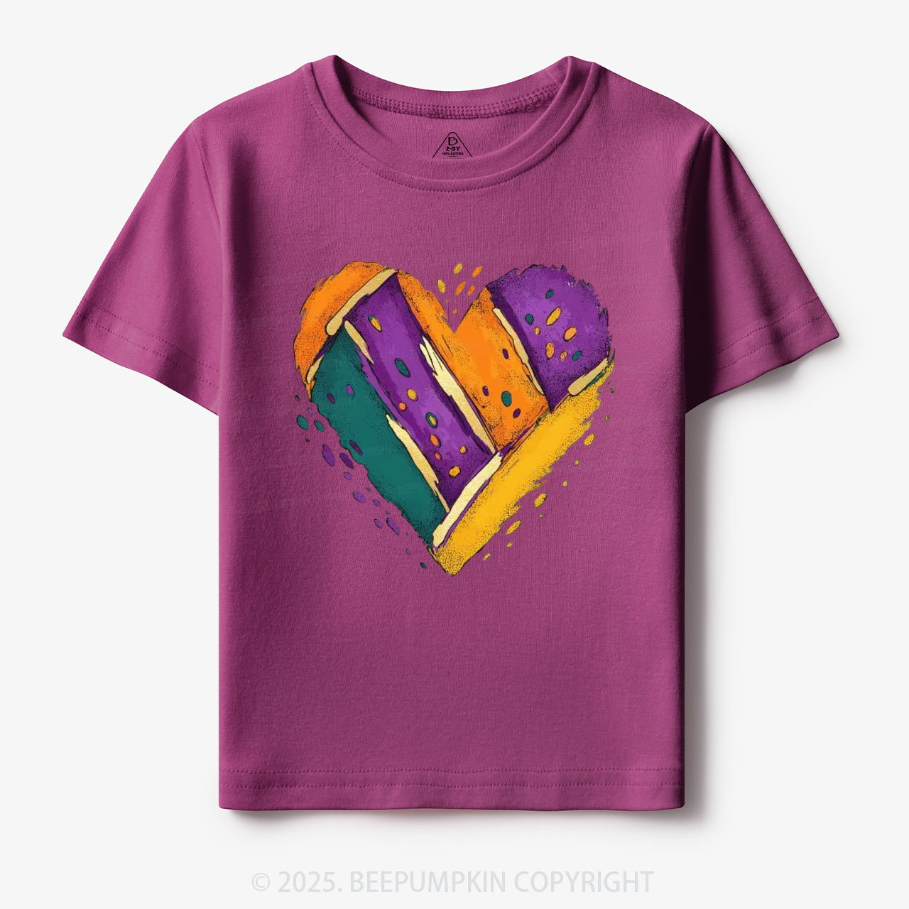 Mardi Gras Heart Toddler&Kid's Tees Beepumpkin