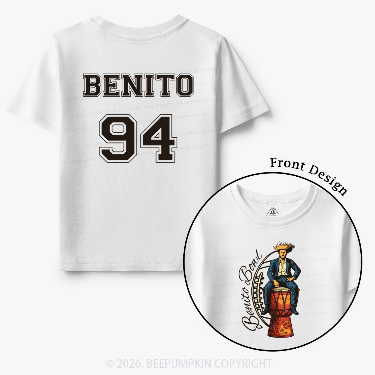 Personalized Benito Bowl Football Fan Toddler&Kid's Tees