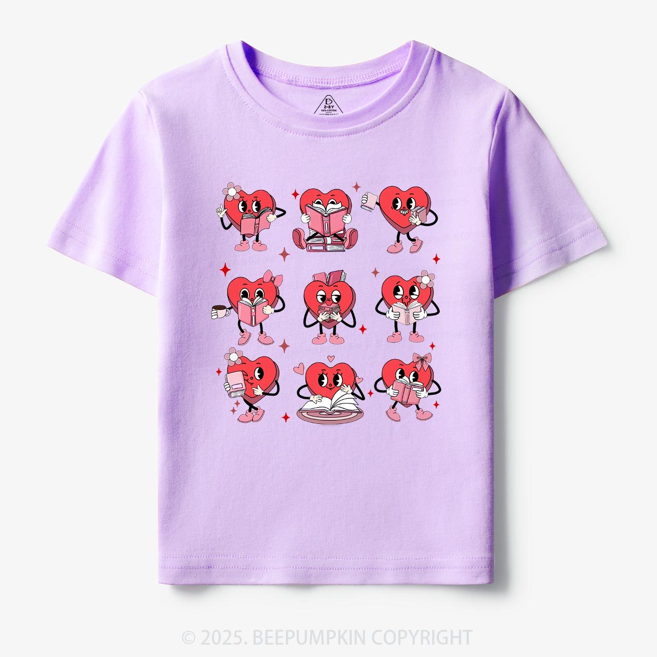 Book Lovers Valentine’s Day Toddler&Kid's Tees Beepumpkin