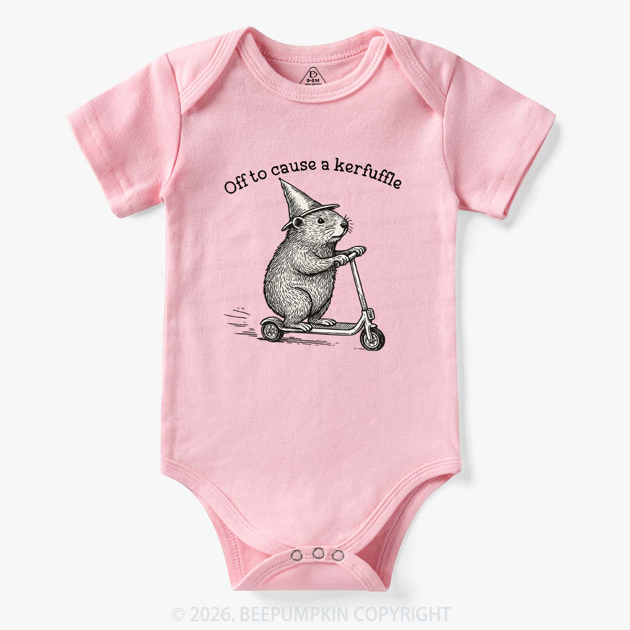 Off To Cause A Kerfuffle Groundhog Scooter Bodysuit