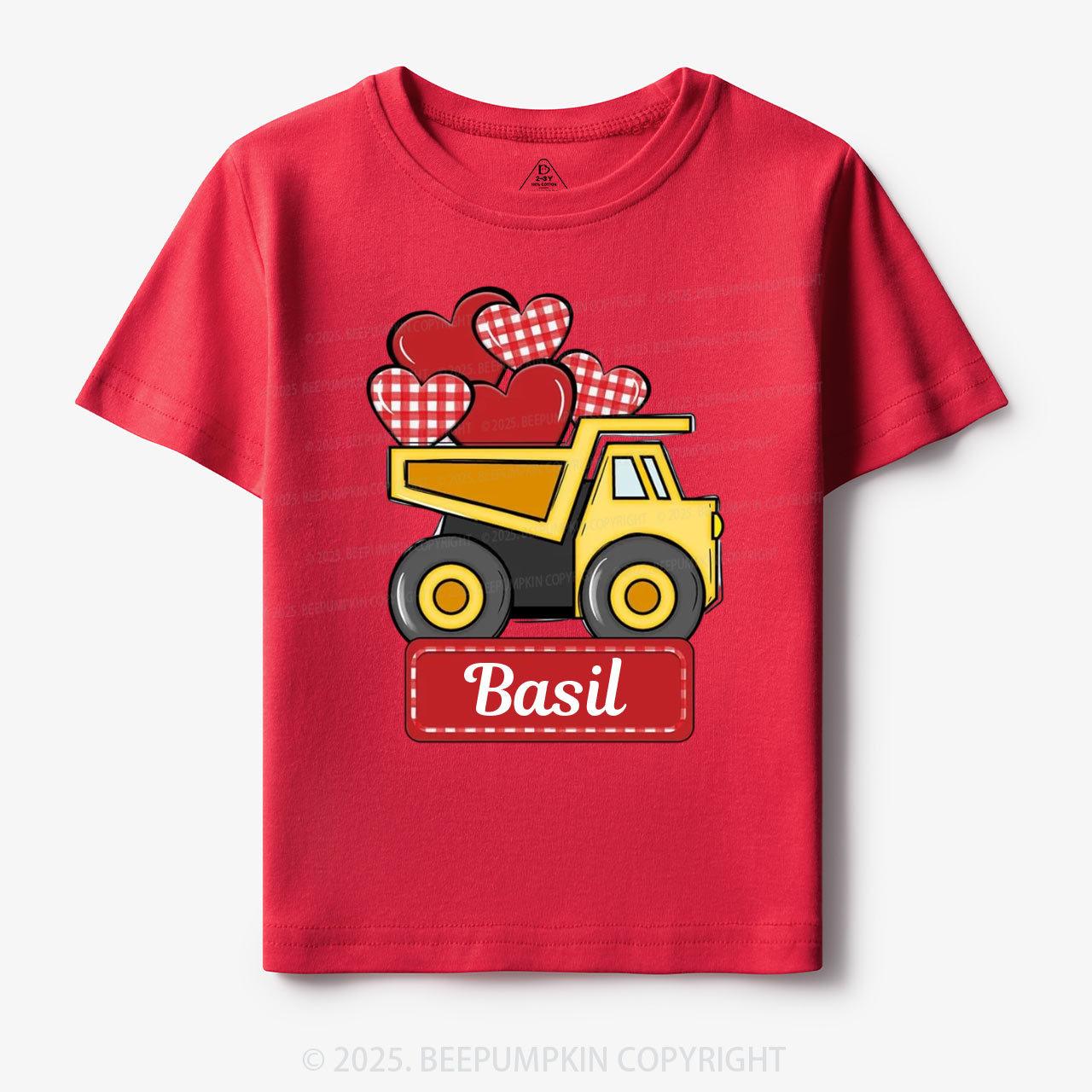 Personalized Truck Valentine Toddler&Kid's Tees Beepumpkin