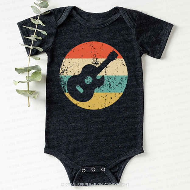 Retro Guitar Icon Bodysuit For Baby