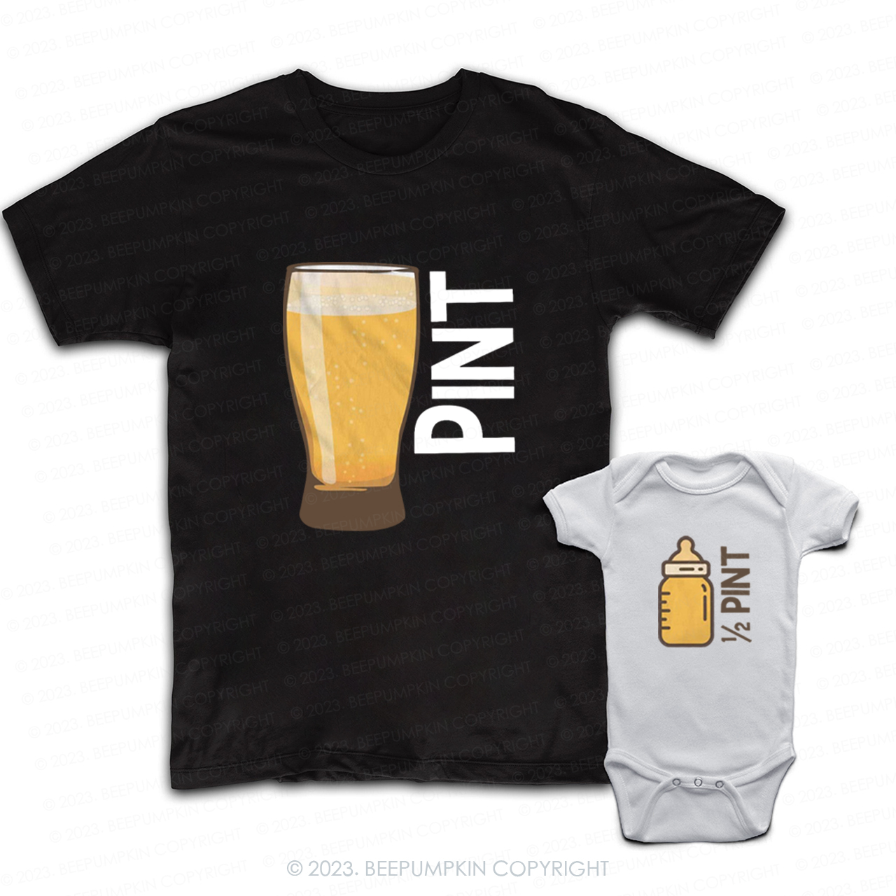 Pint Half Pint Dad & Me Matching T-Shirts