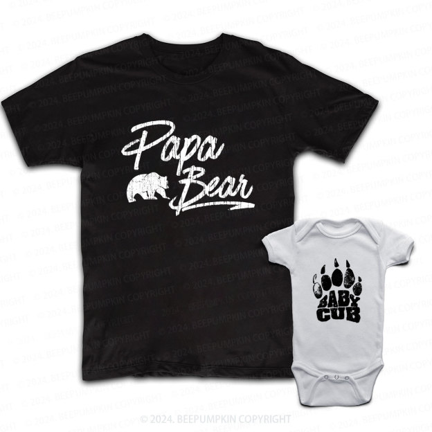 Baby Cub Daddy And Me Matching Shirt