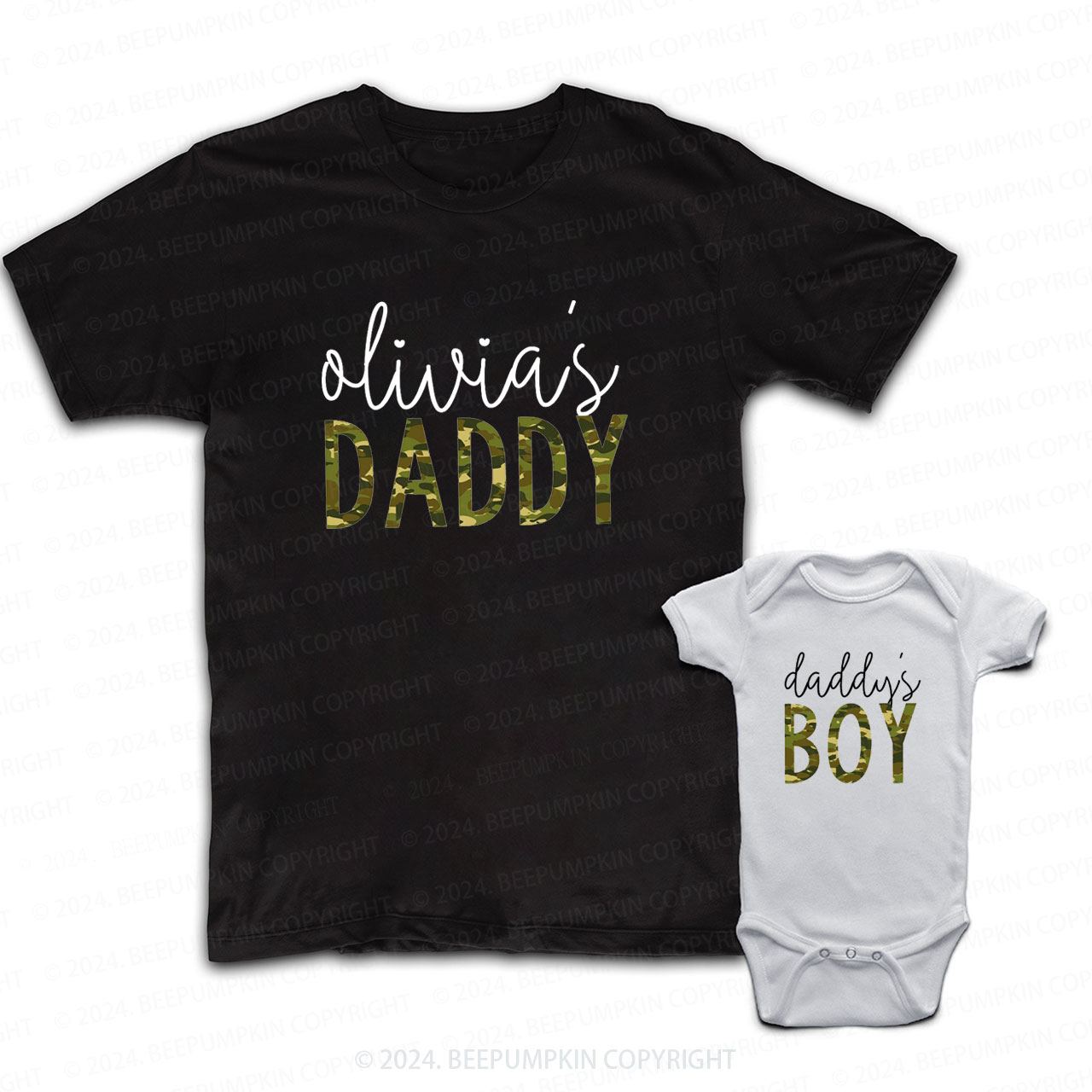 Camouflage Front Daddy And Me Matching Shirt