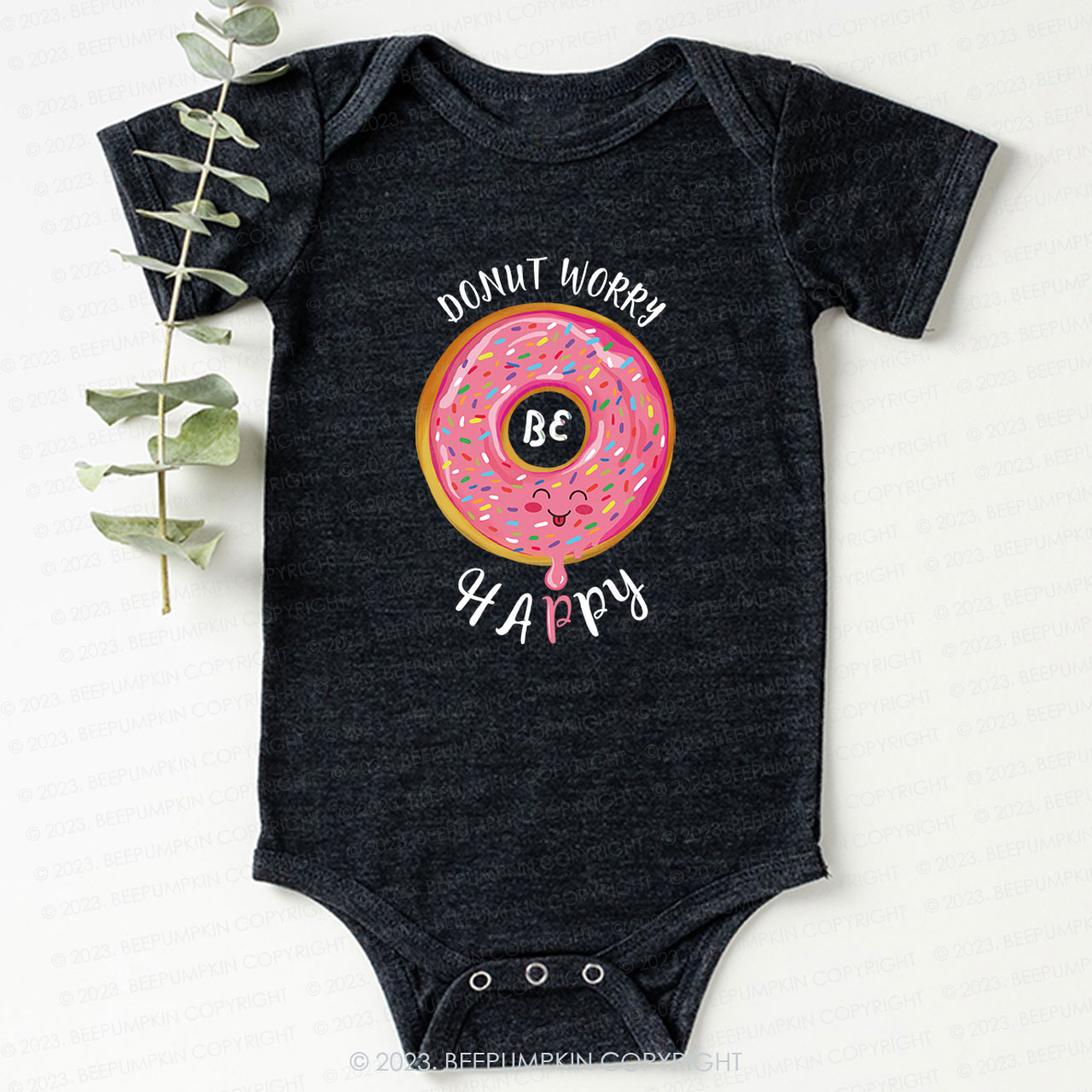 Donut Worry Be Happy Bodysuit For Baby 