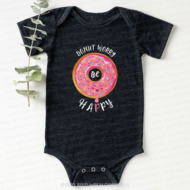 Donut Worry Be Happy Bodysuit For Baby 