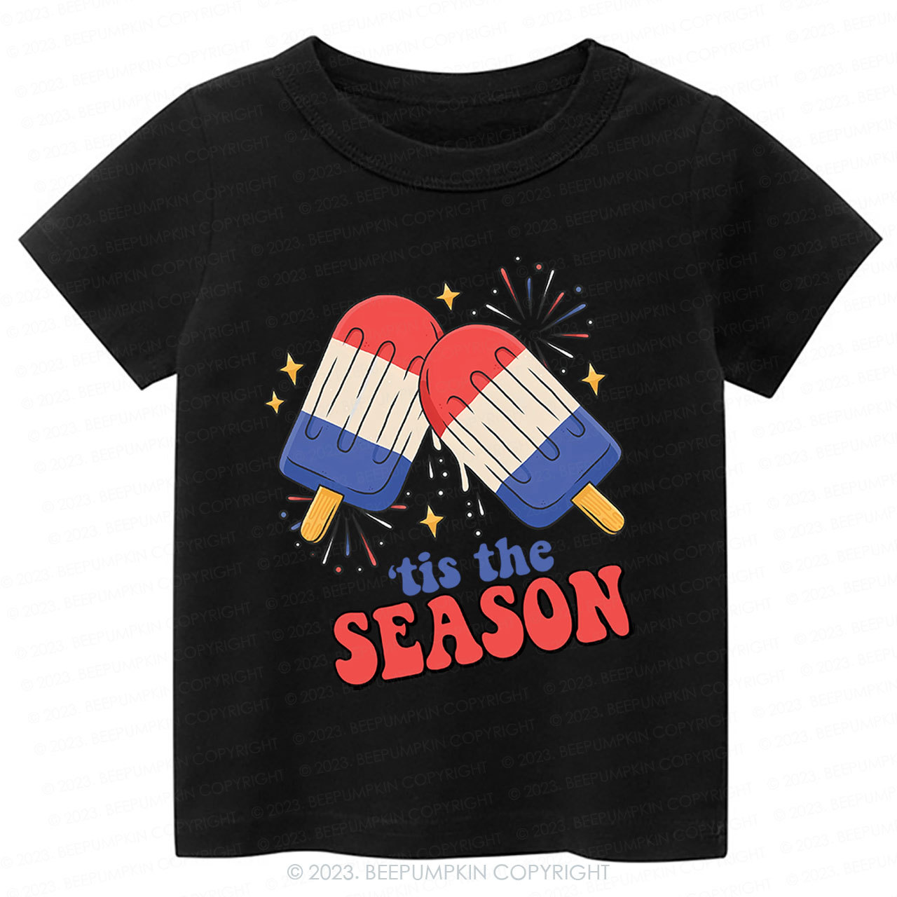 Fireworks Ice Cream Independence Day Kids Shirts