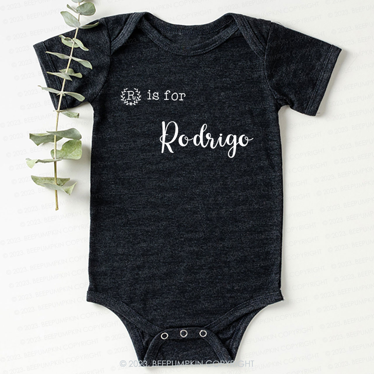 Personalized Letter Is For Bodysuit For Baby 