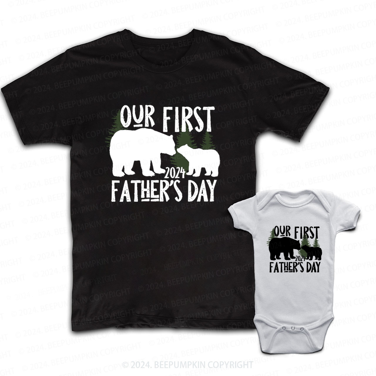 Big Bear First Father's Day Together Daddy And Me Matching Shirt