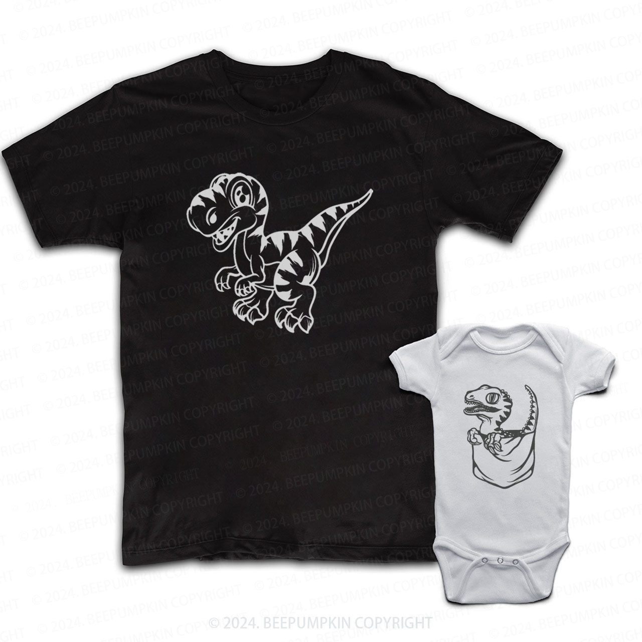 Tyrannosaurus Daddy And Me Matching Shirt