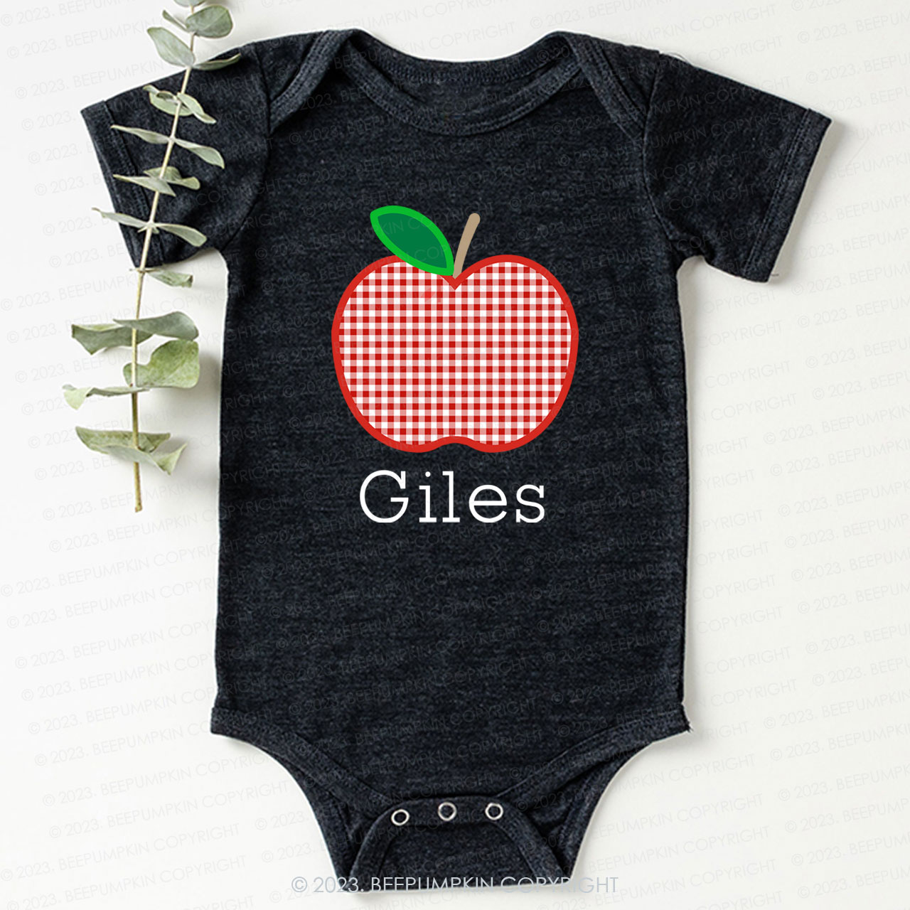 Personalized Apple Bodysuit For Baby 
