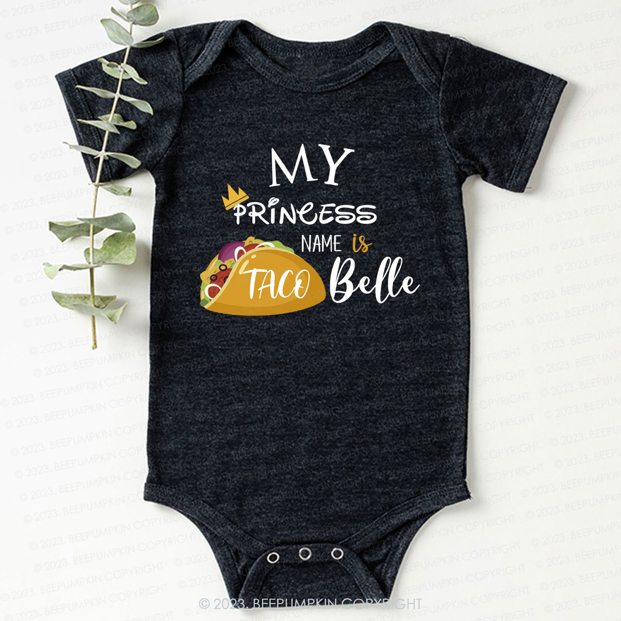 My Princess's Name Bodysuit For Baby 