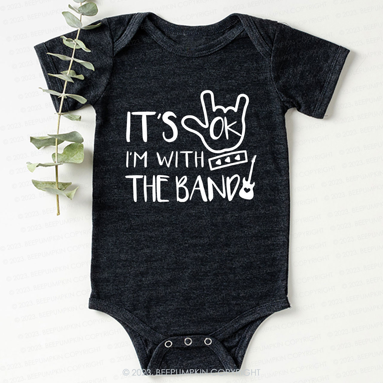 It's OK I'm with the Band Bodysuit For Baby 8
