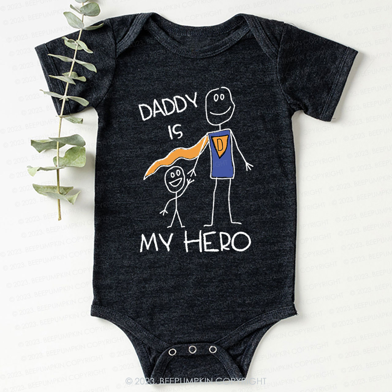 Daddy Is My Hero Bodysuit For Baby 