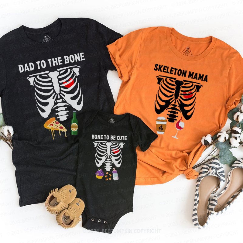 Bone Element Halloween Group Family Matching Shirts