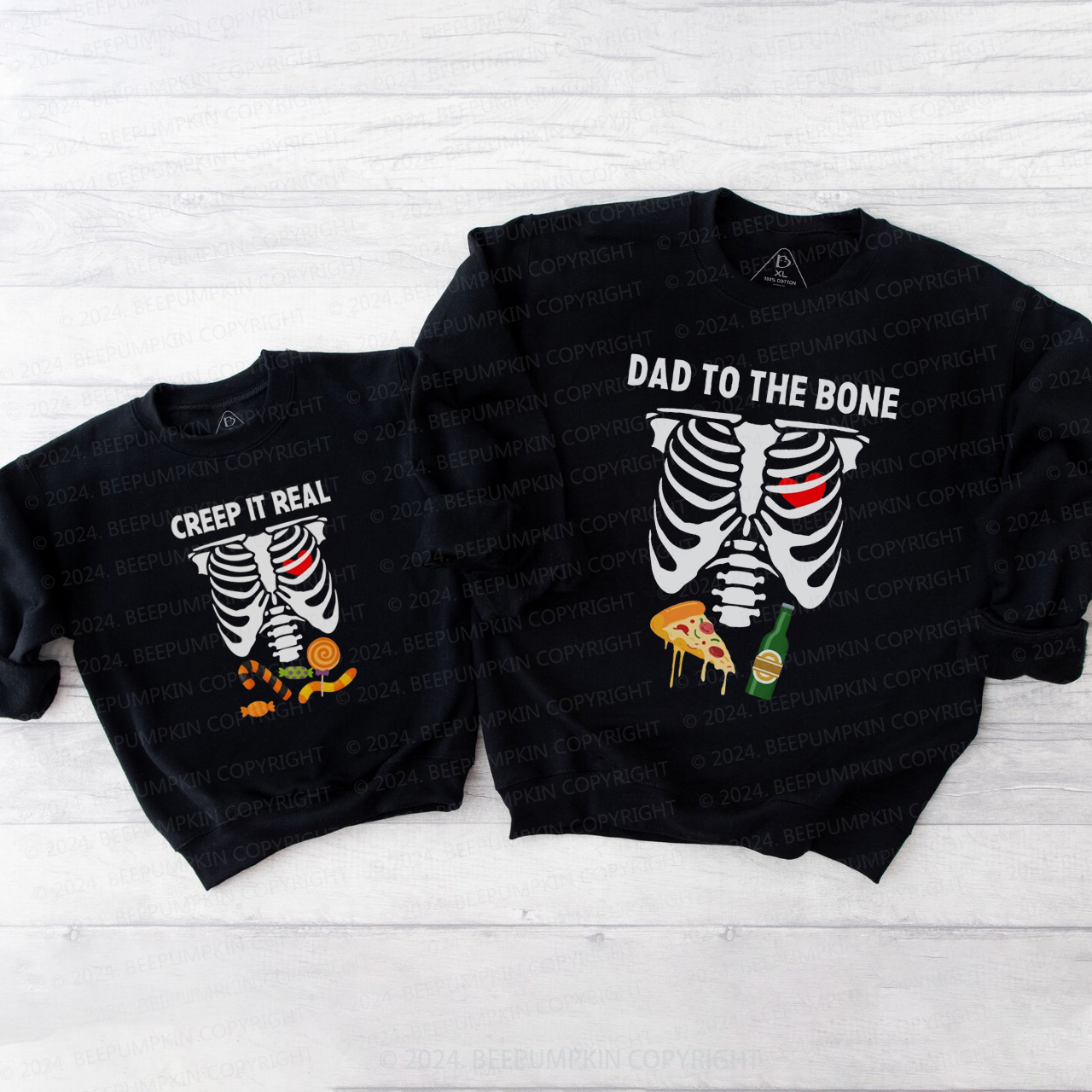 Bone Element Halloween Group Family Matching Sweatshirt