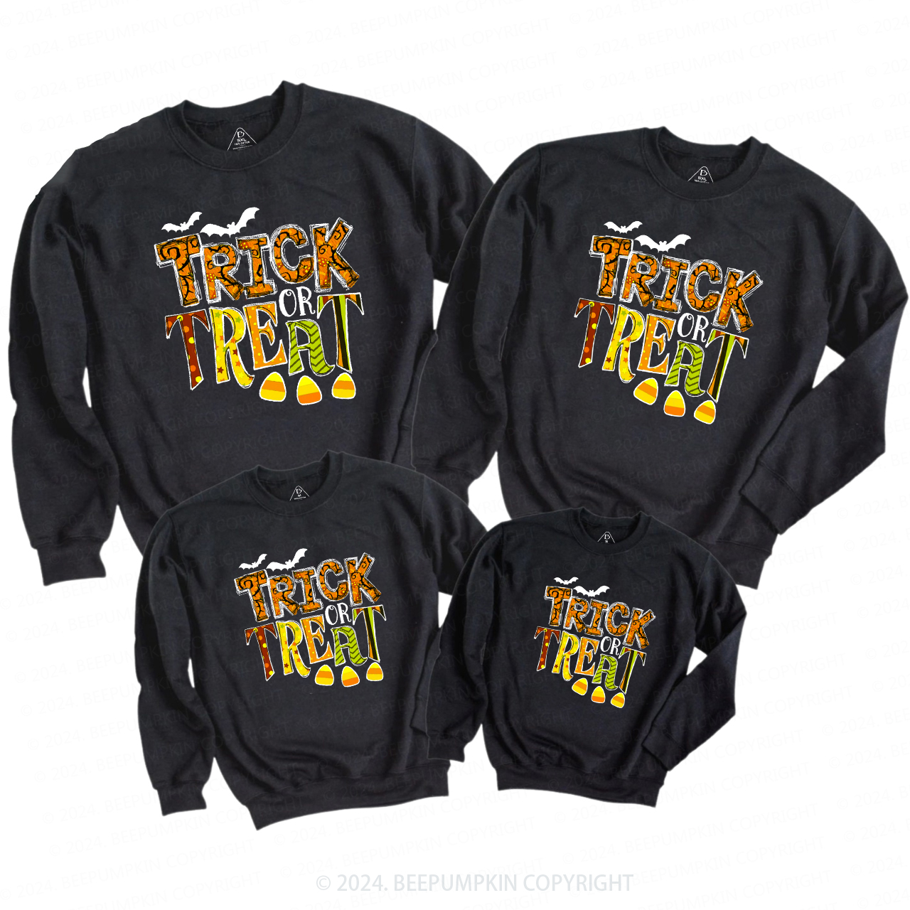 Trick Or Treat Funny Halloween Family Matching Sweatshirt