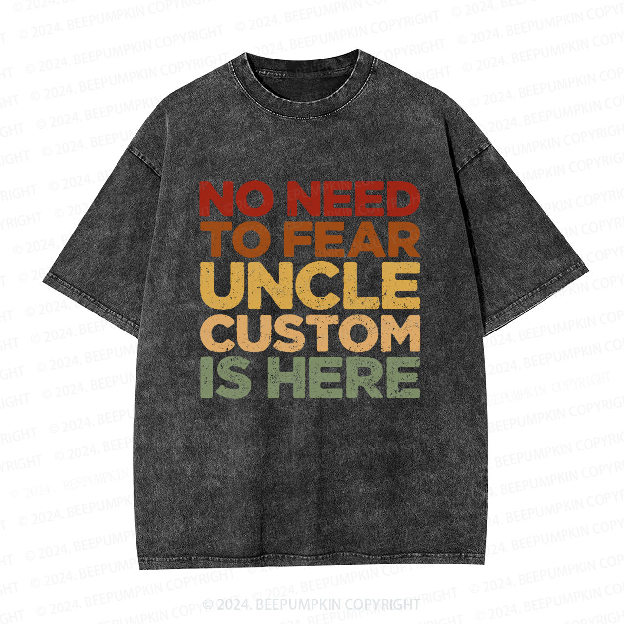 Personalized No Need To Fear Uncle Washed T-Shirts 