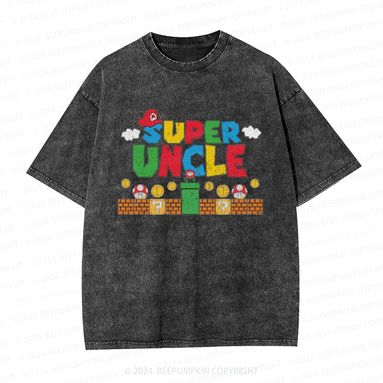 Super Uncle Gamer Uncle Washed T-Shirts 