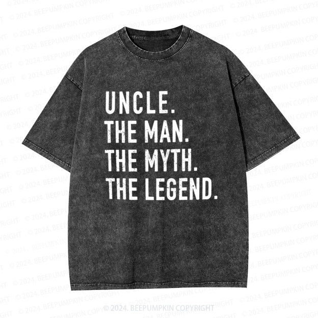 Uncle The Man The Myth The Legend Uncle Washed T-Shirts 
