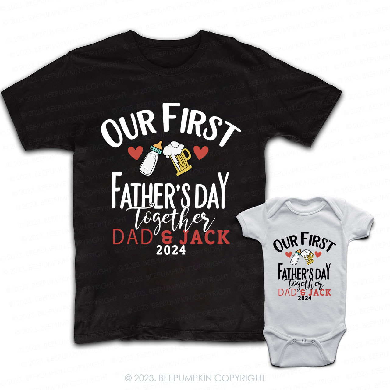 Cheers Dad & Baby Matching Shirts