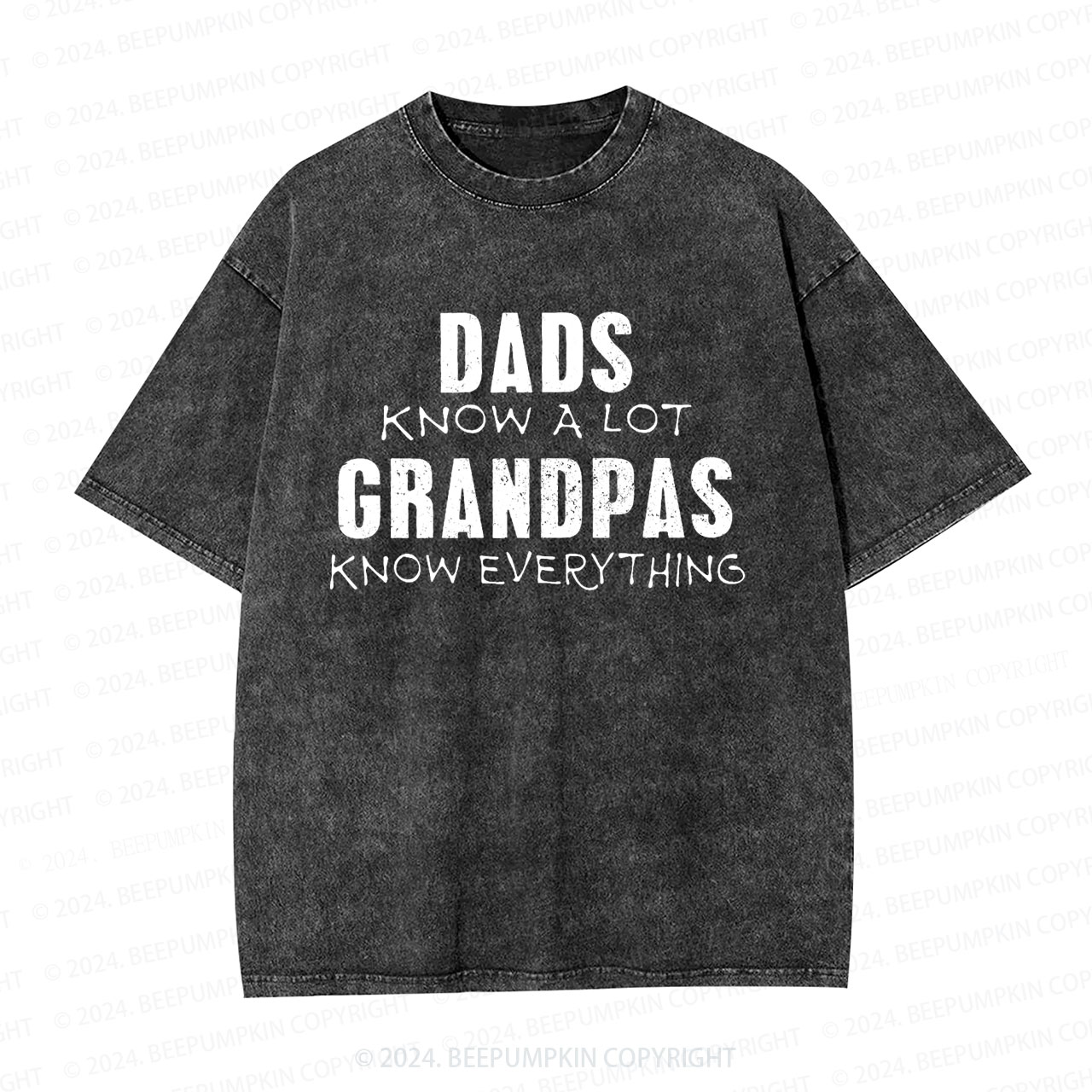 Dad Know A Lot Grandpa Dad Washed T-Shirts 