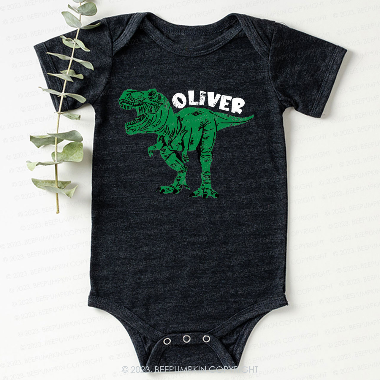 Personalized Dinosaur Bodysuit For Baby