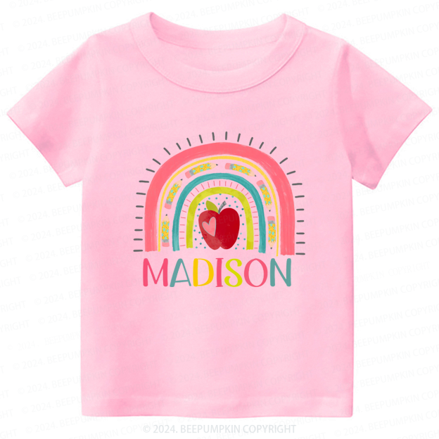 Personalized Rainbow Back To School Shirt 