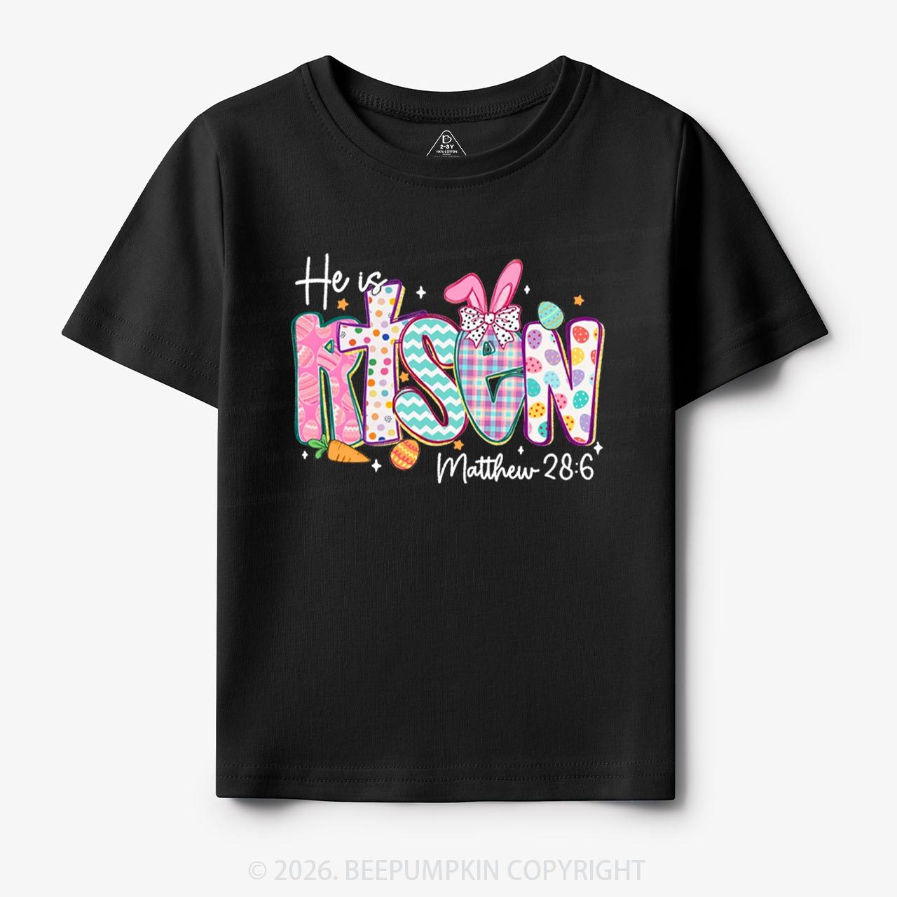 He Is Risen Christian Easter Toddler&Kid's Tees