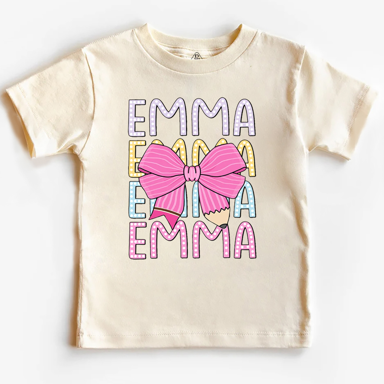 Personalized  Pink Bow Toddler&Kid's Tees Beepumpkin 